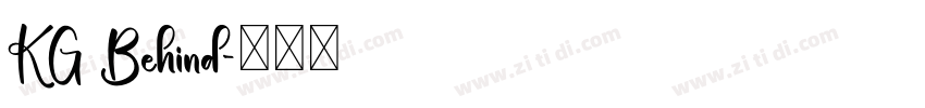 KG Behind字体转换